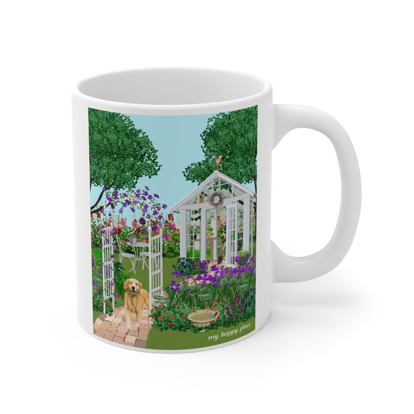 "Greenhouse" from My Happy Place Collection Plant Lover Mug - White