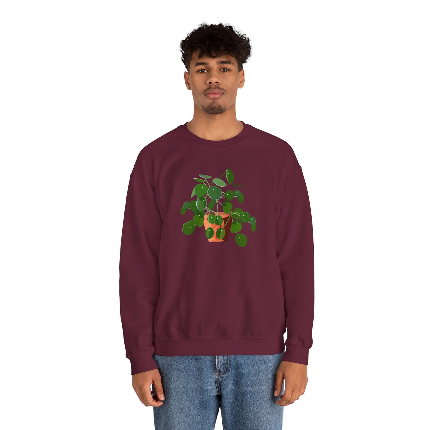 Pilea Peperomioides 'Chinese Money Plant' Plant Lover Crewneck Sweatshirt