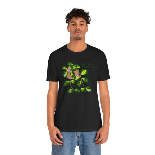 Hoya Obovata Inner Variegated T-Shirt - Black