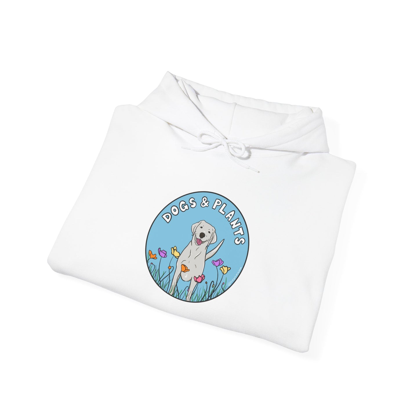 Dogs & Plants Hoodie for White Labrador & Plant Lovers