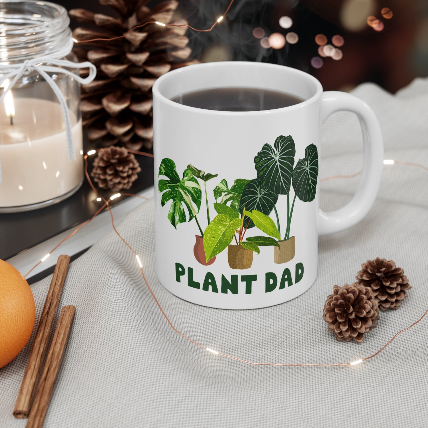 Plant Dad Mug - White