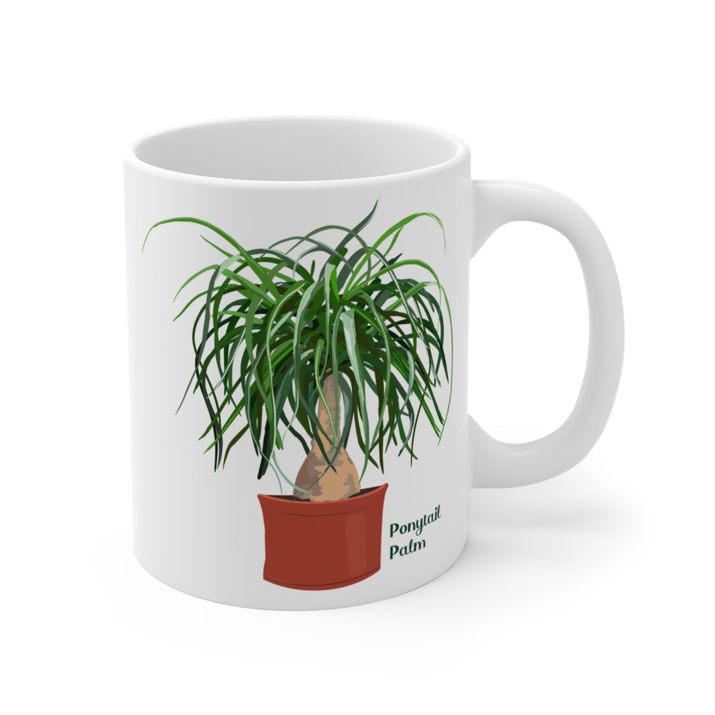 Ponytail Palm Plant Lover Mug - White