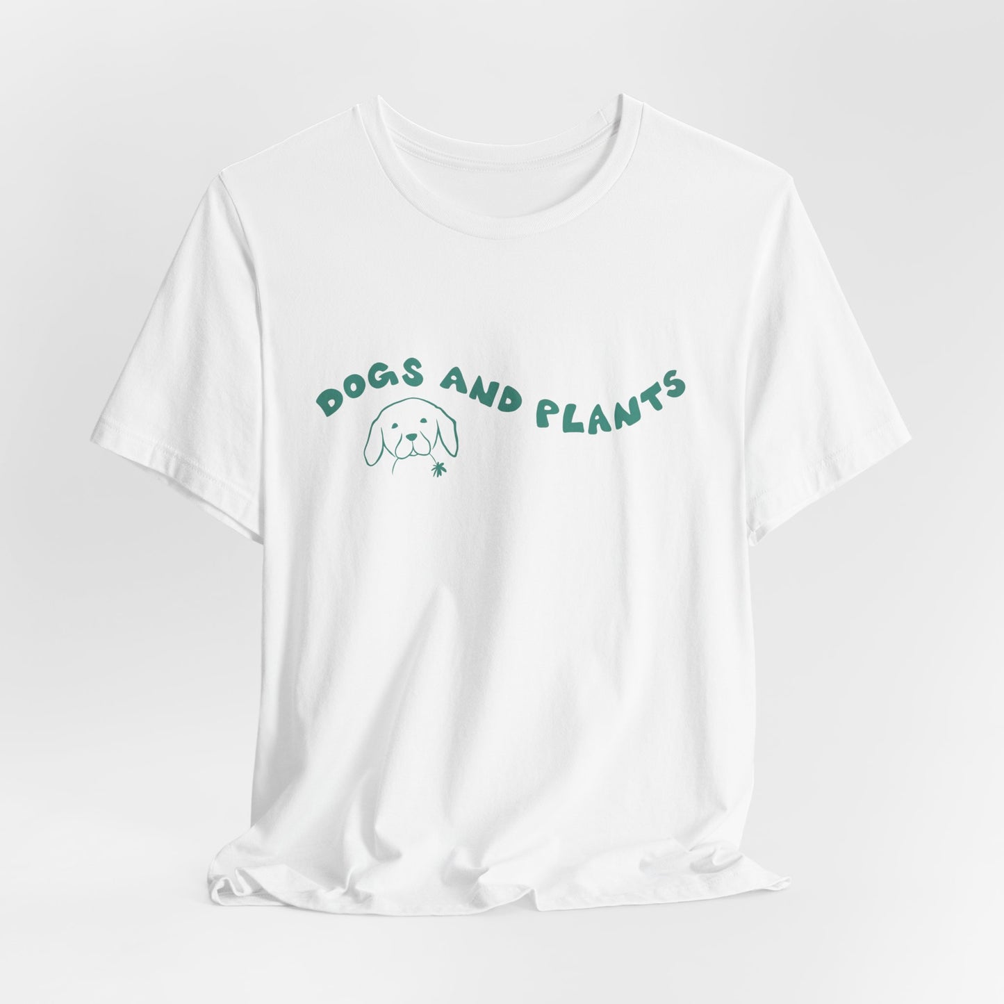 Dogs and Plants T-Shirt - White, Natural, Black, Pink