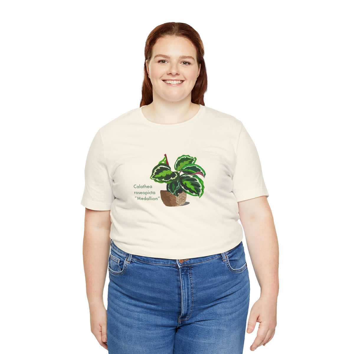 Calathea Roseopicta "Medallion" Plant Lover T-Shirt - White, Natural, Black