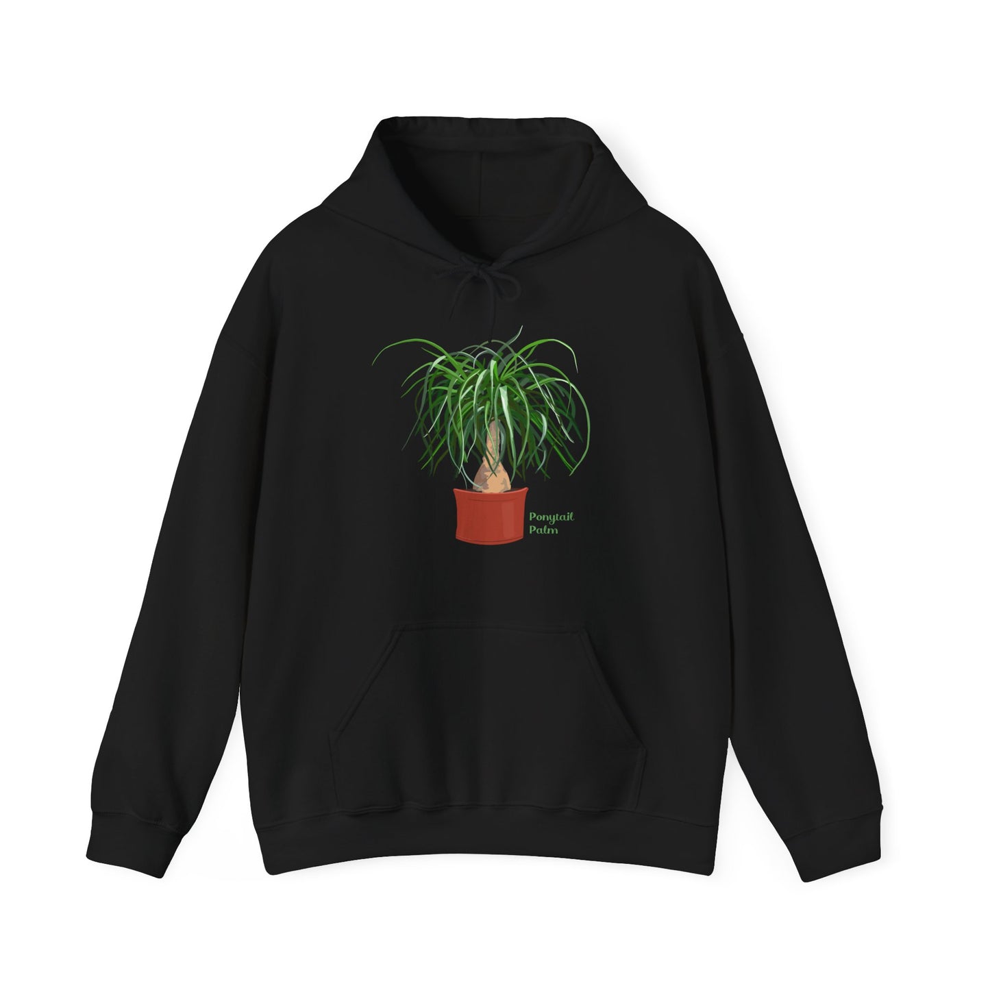 Ponytail Palm Plant Hoodie - Black