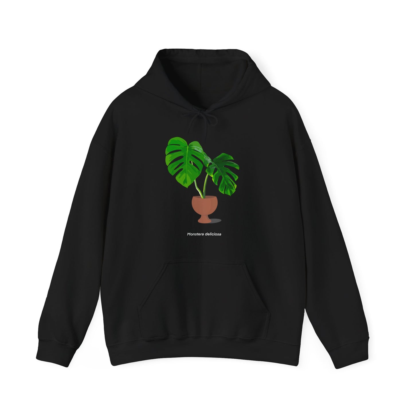 Monstera Deliciosa Plant Hoodie - Black