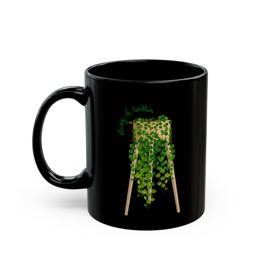 String of Turtles Plant Lover Mug - Black