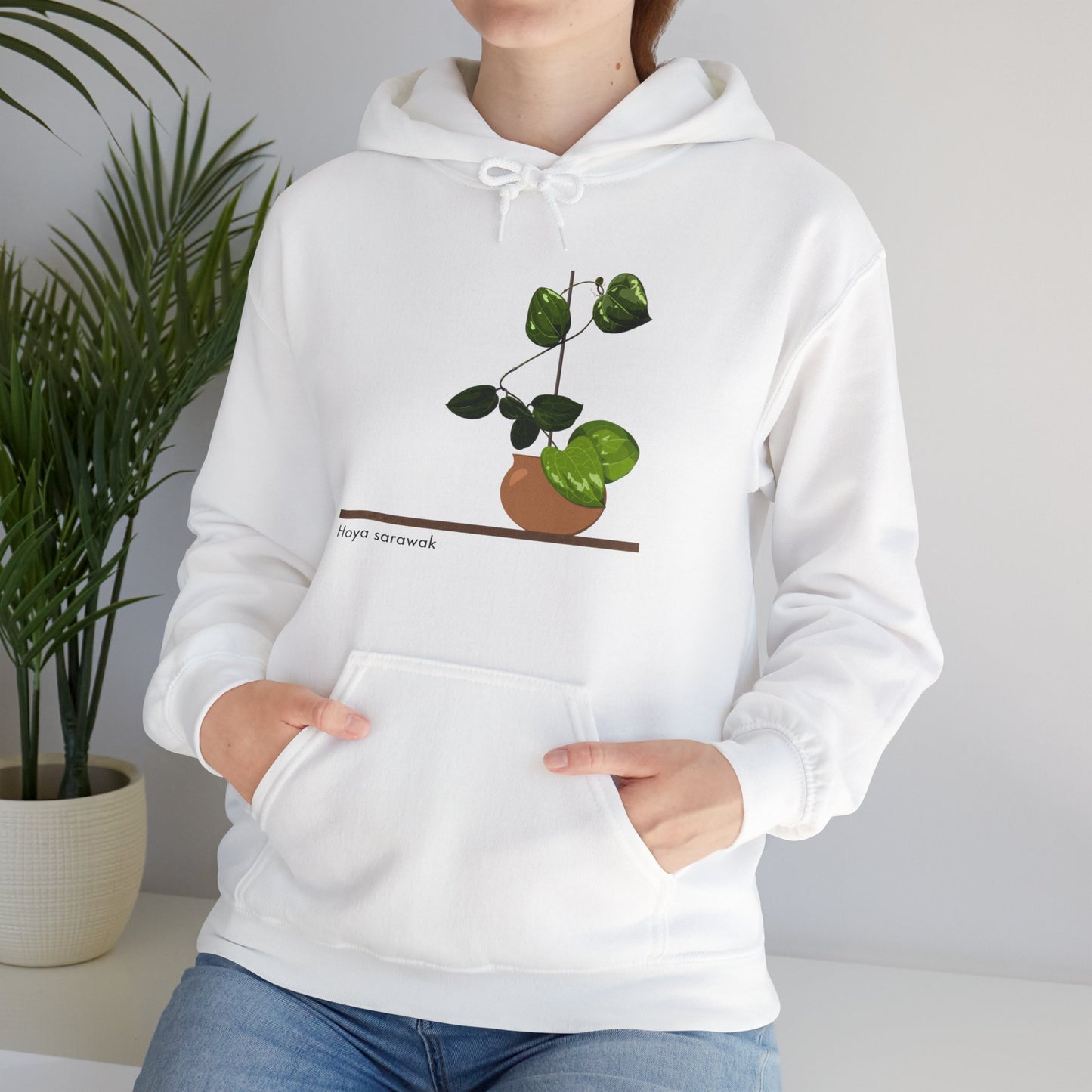 Hoya Sarawak Plant Hoodie - White