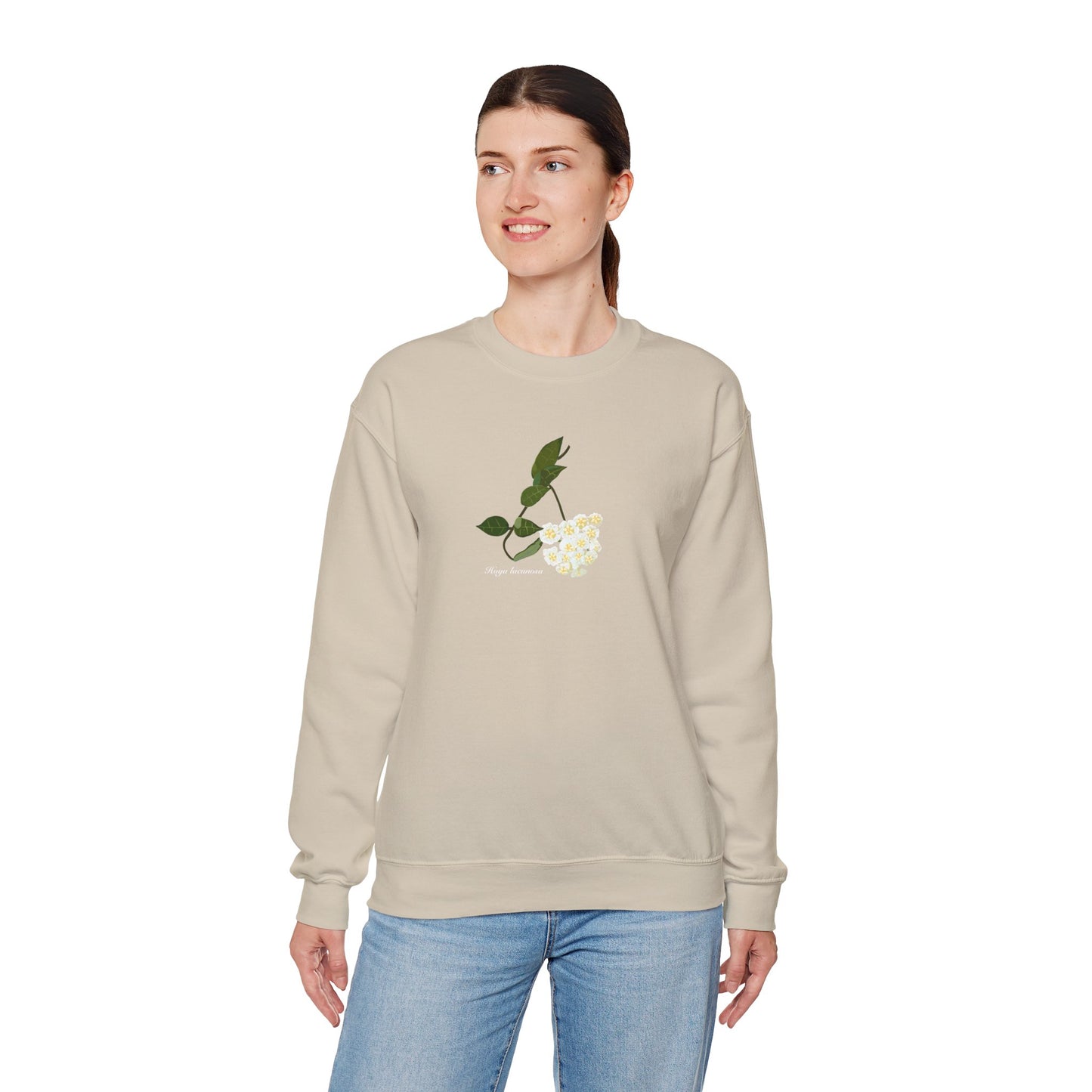 Hoya Lacunosa in Bloom Plant Lover Crewneck Sweatshirt