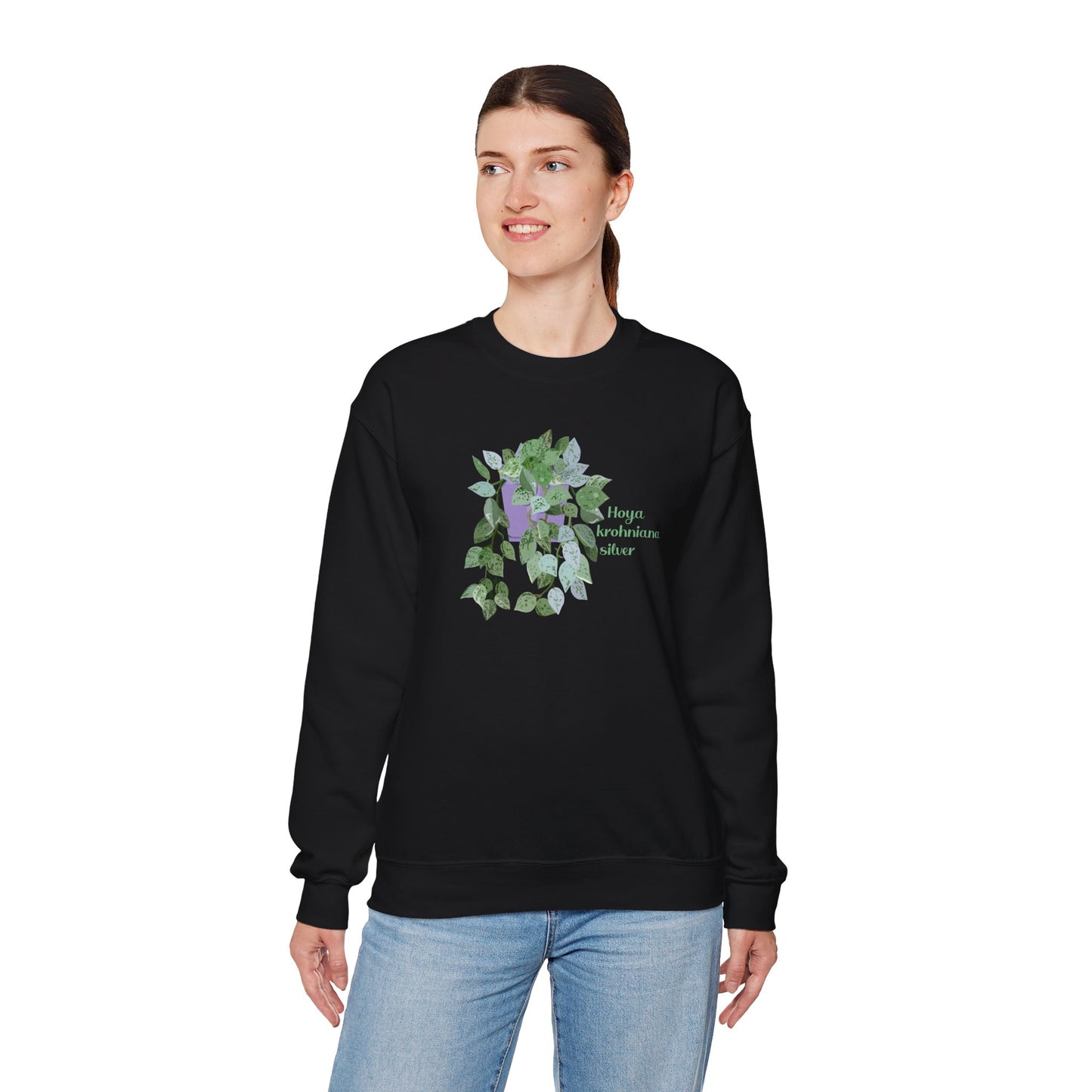 Hoya Krohniana Silver Plant Lover Crewneck Sweatshirt