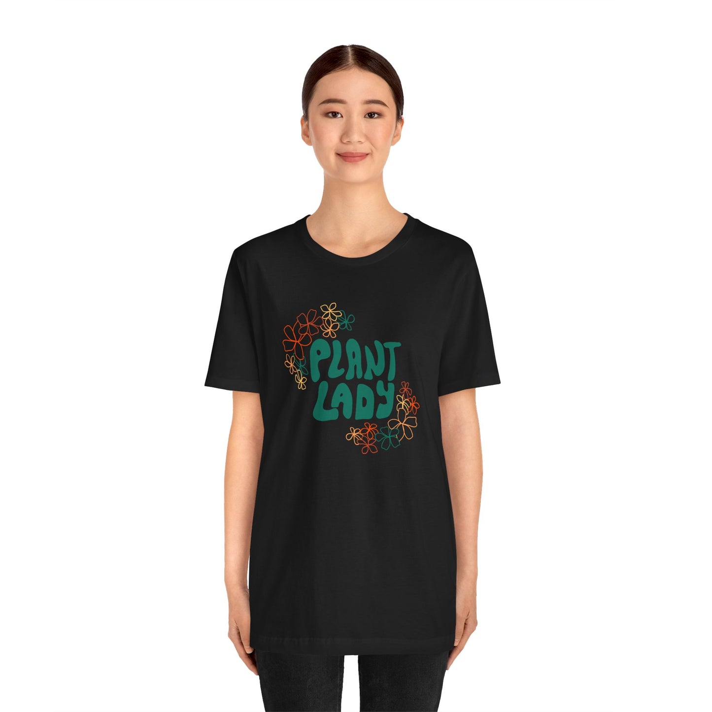 Plant Lady T-Shirt - Black with Fall Colors