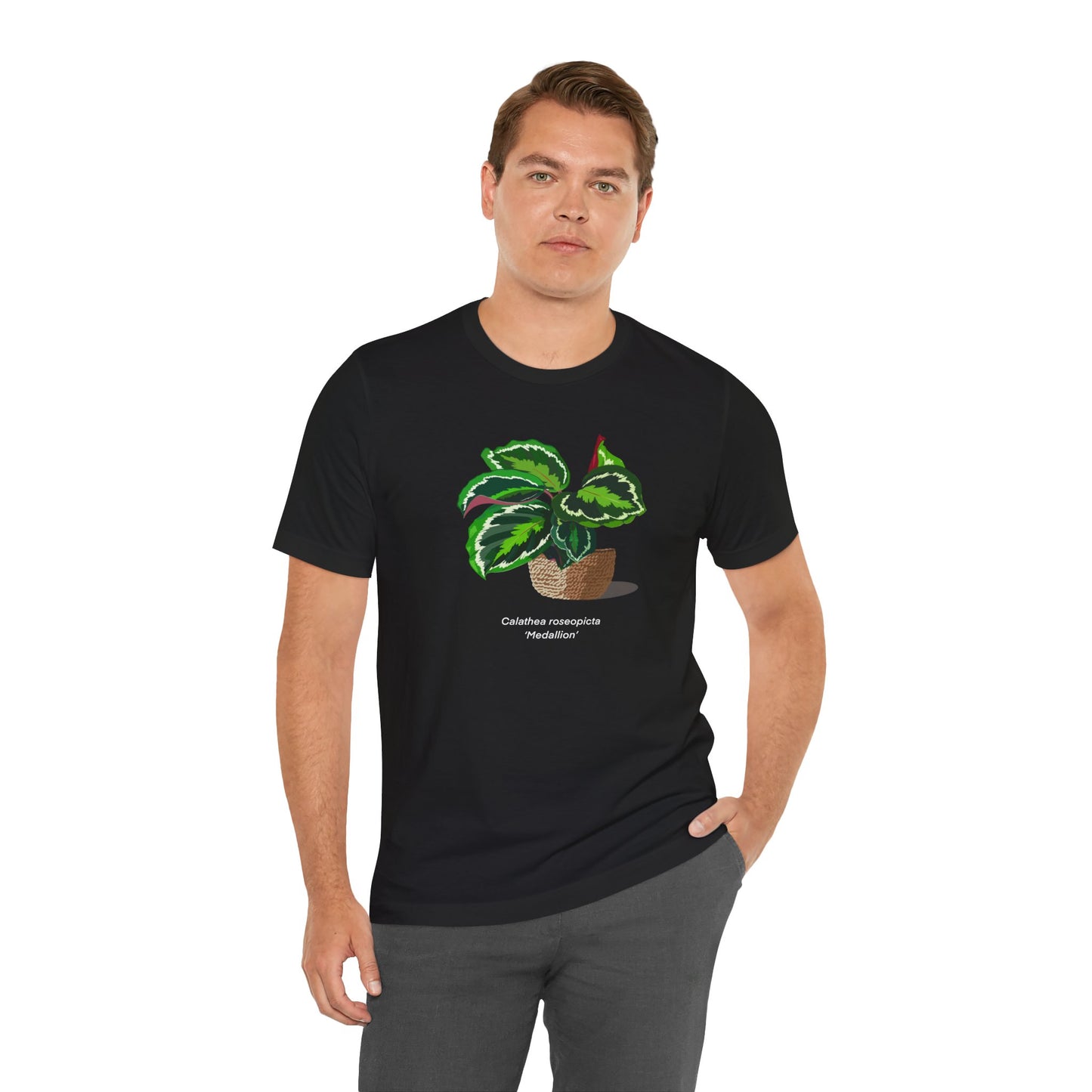 Calathea Roseopicta "Medallion" Plant Lover T-Shirt - Black