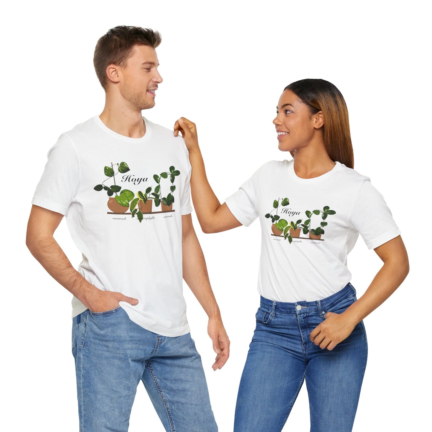 Hoya Sarawak, Macrophylla and Australis Plant Lover T-Shirt - White