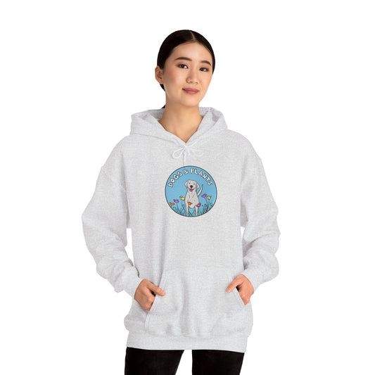 Dogs & Plants Hoodie for White Labrador & Plant Lovers - Ash Grey