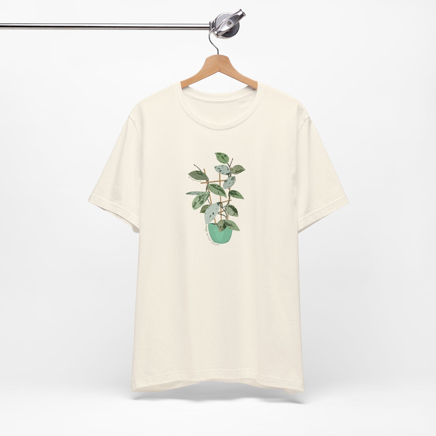 Hoya Carnosa Plant Lover T-Shirt - White, Natural, Black