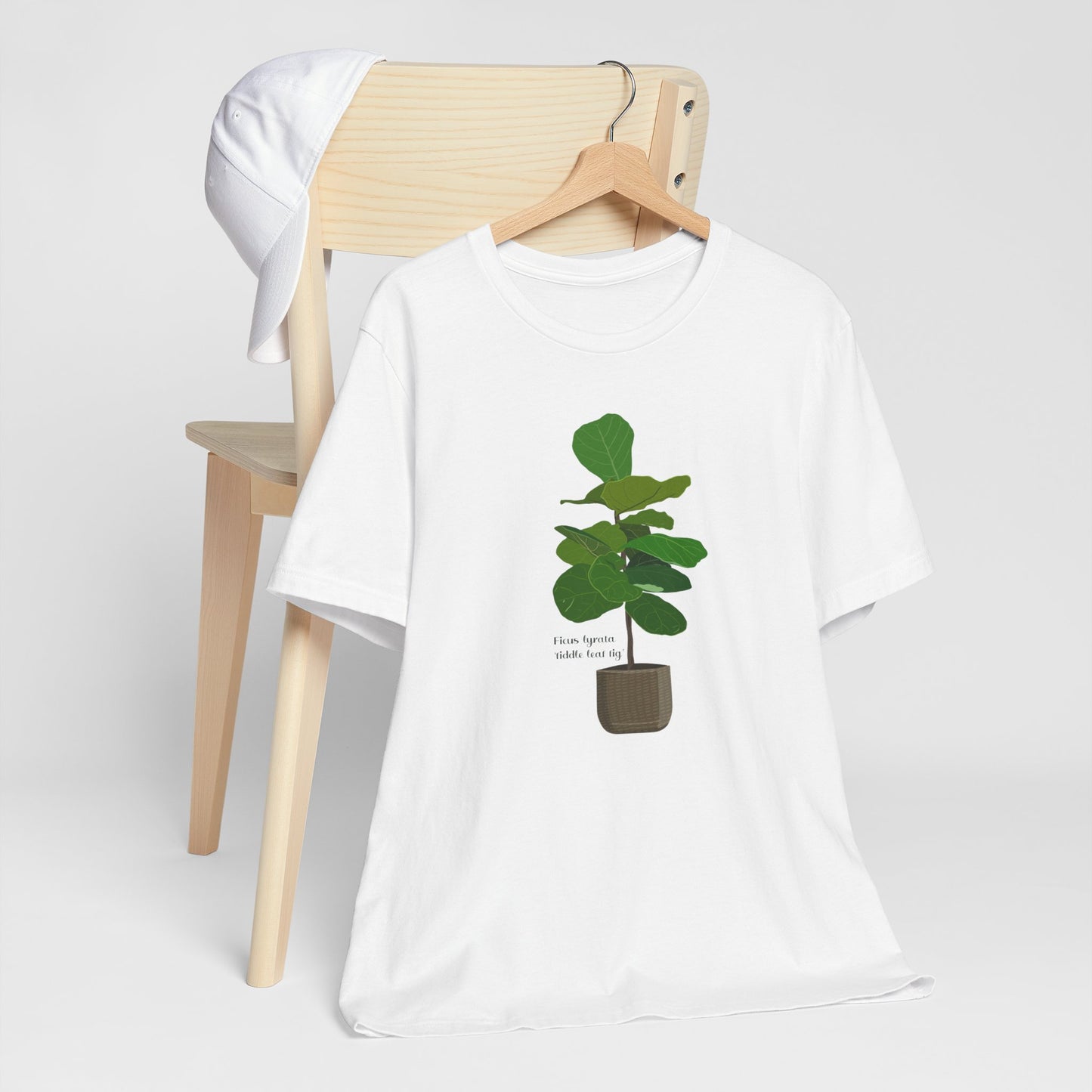 Ficus Lyrata 'Fiddle Leaf Fig' Plant Lover T-shirt - White