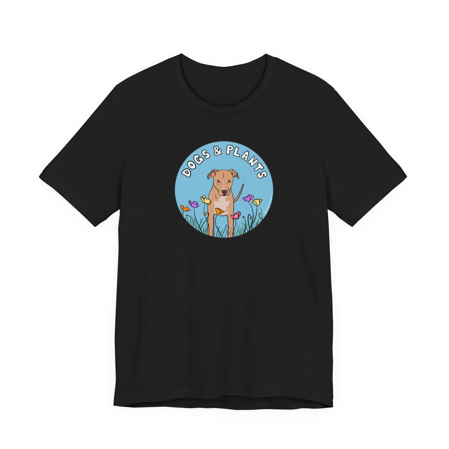 Dogs & Plants T-Shirt for Rescue Dog & Plant Lovers - White, Natural, Black, Sage