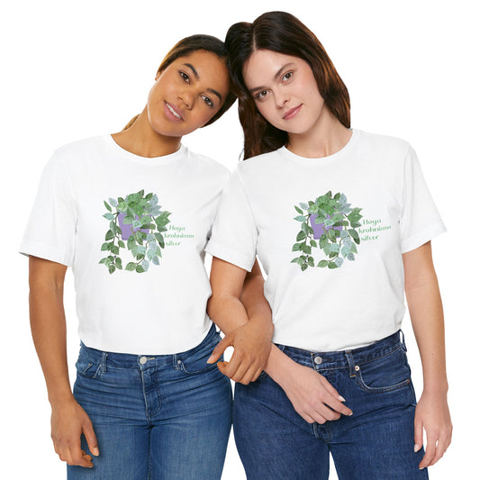 Hoya Krohniana Silver Plant Lover T-Shirt - White, Natural, Black