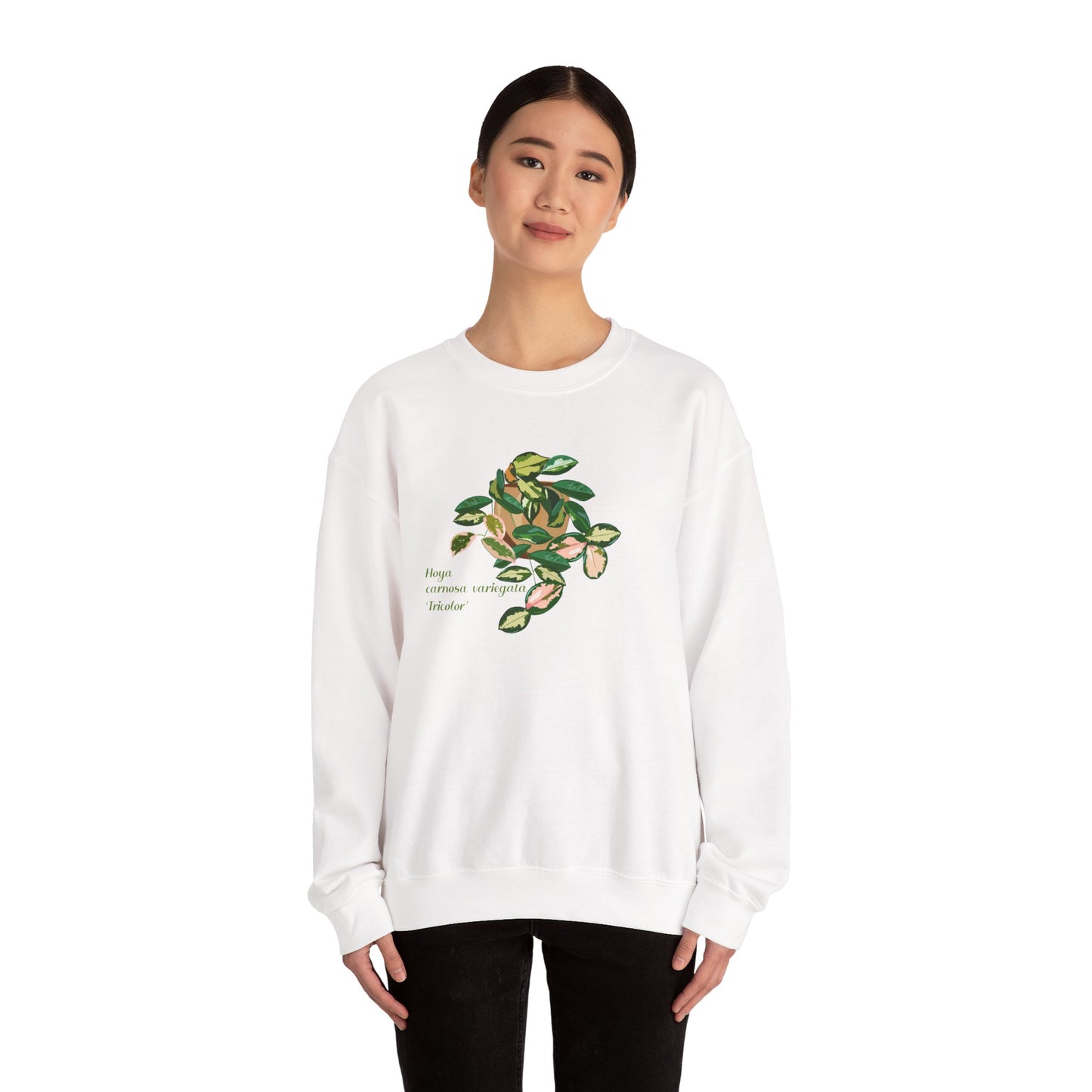 Hoya Carnosa Variegata Tricolor Plant Lover Crewneck Sweatshirt