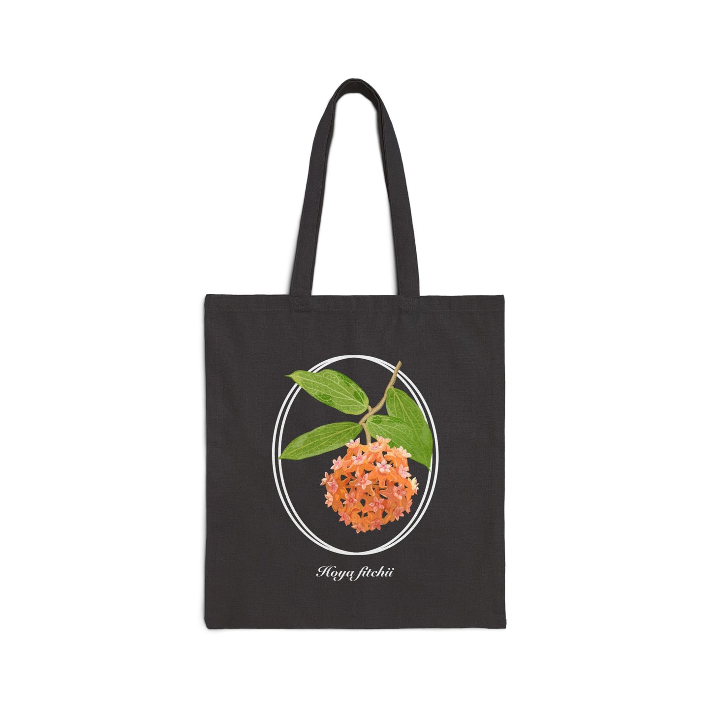 Hoya Fitchii in Bloom Canvas Tote Bag - Black