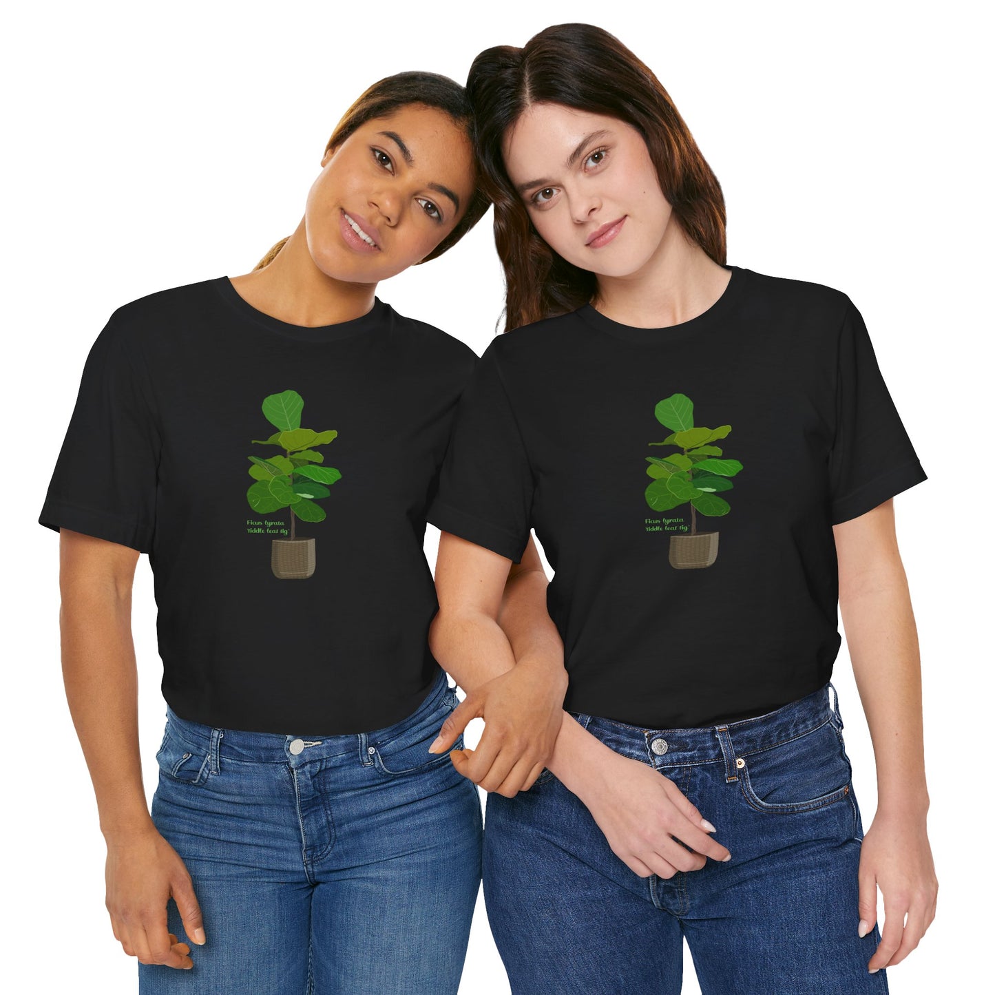 Ficus Lyrata 'Fiddle Leaf Fig' Plant Lover T-shirt - Black