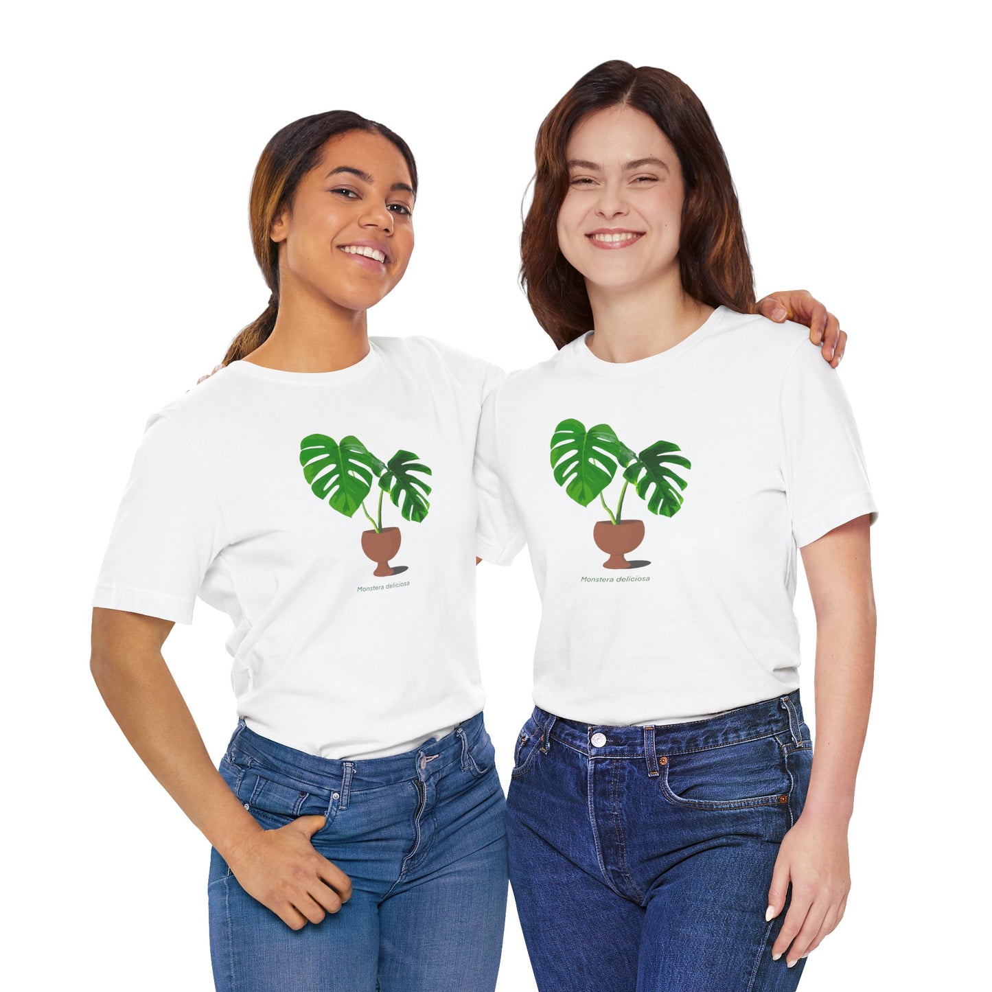 Monstera Deliciosa Plant Lover T-Shirt - White, Natural, Black