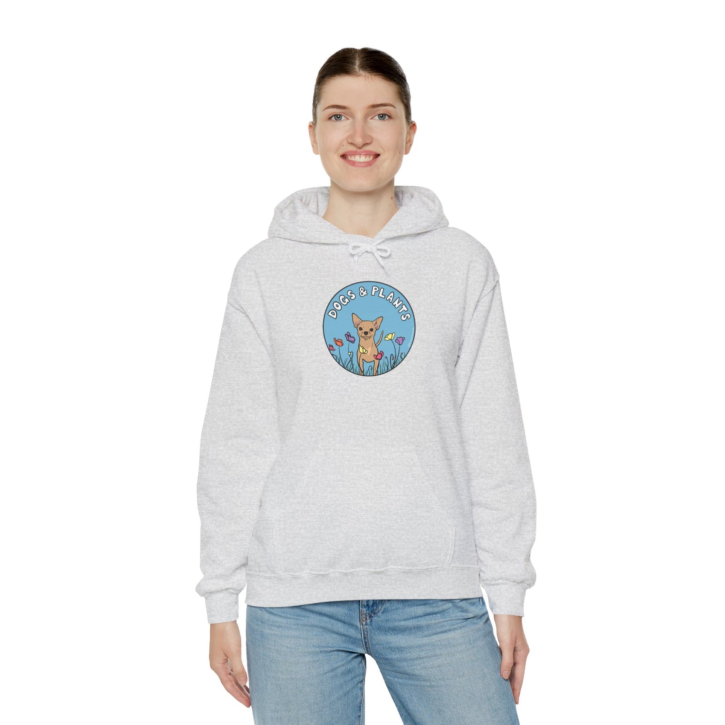 Dogs & Plants Hoodie for Chihuahua & Plant Lovers