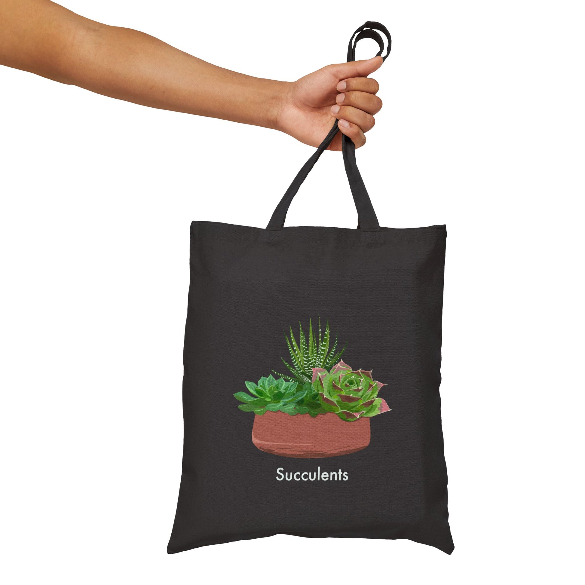 succulent tote bag Succulent Bowl Canvas Tote Bag