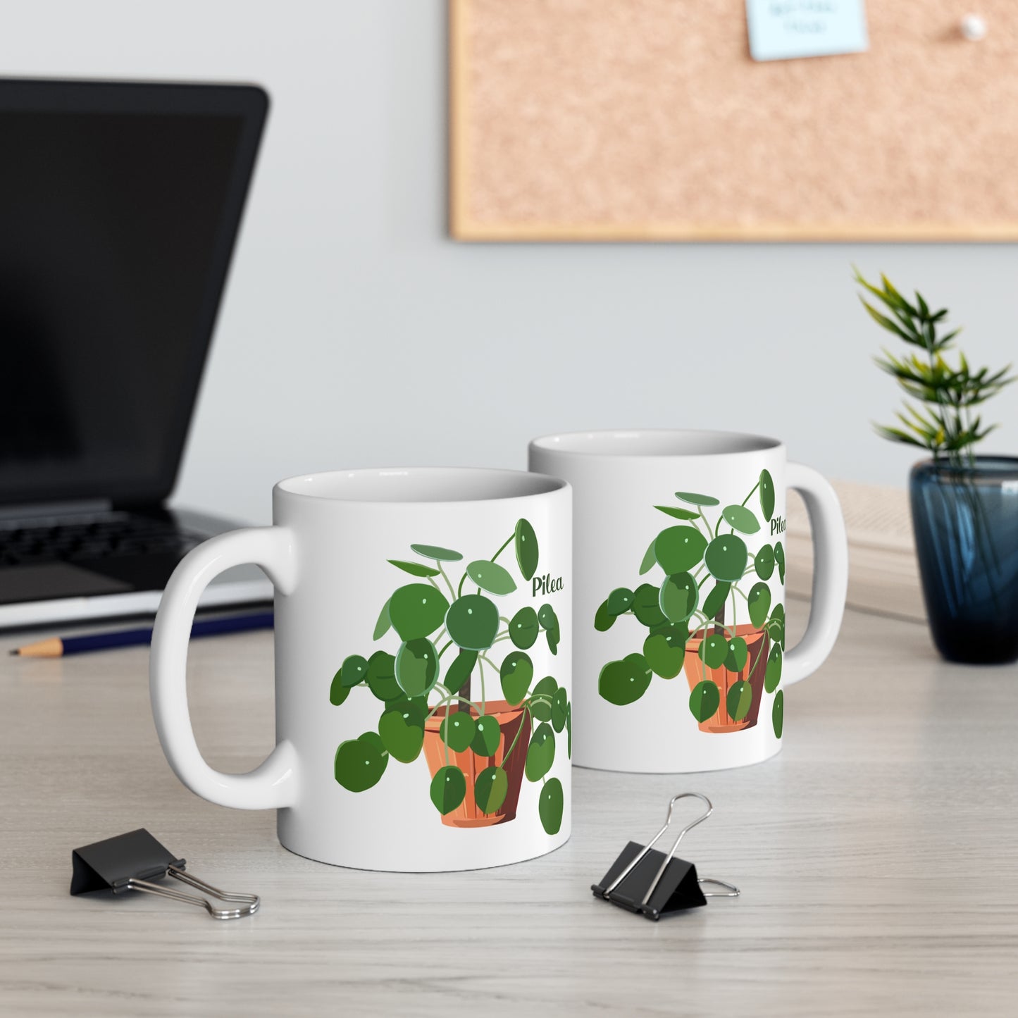 Pilea Peperomioides "Chinese Money Plant" Mug - White