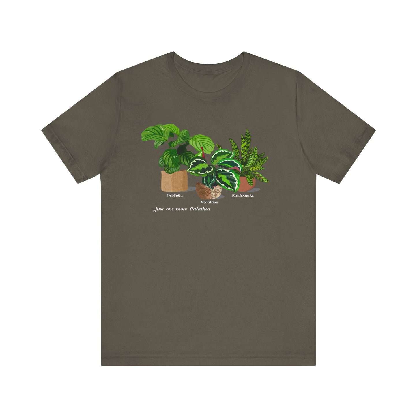 Calathea Trio Plant Lover T-Shirt - Army