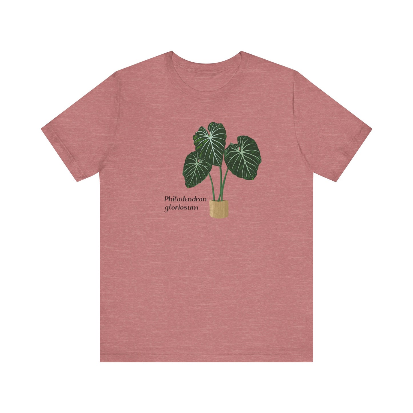 Philodendron Gloriosum Plant Lover T-Shirt - Heather Mauve