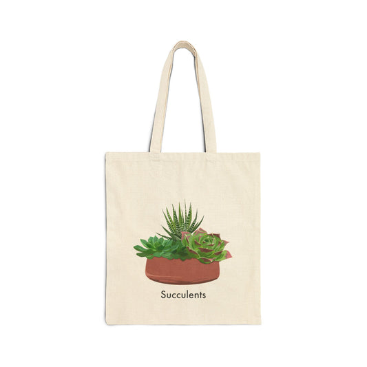 Succulent Bowl Canvas Tote Bag