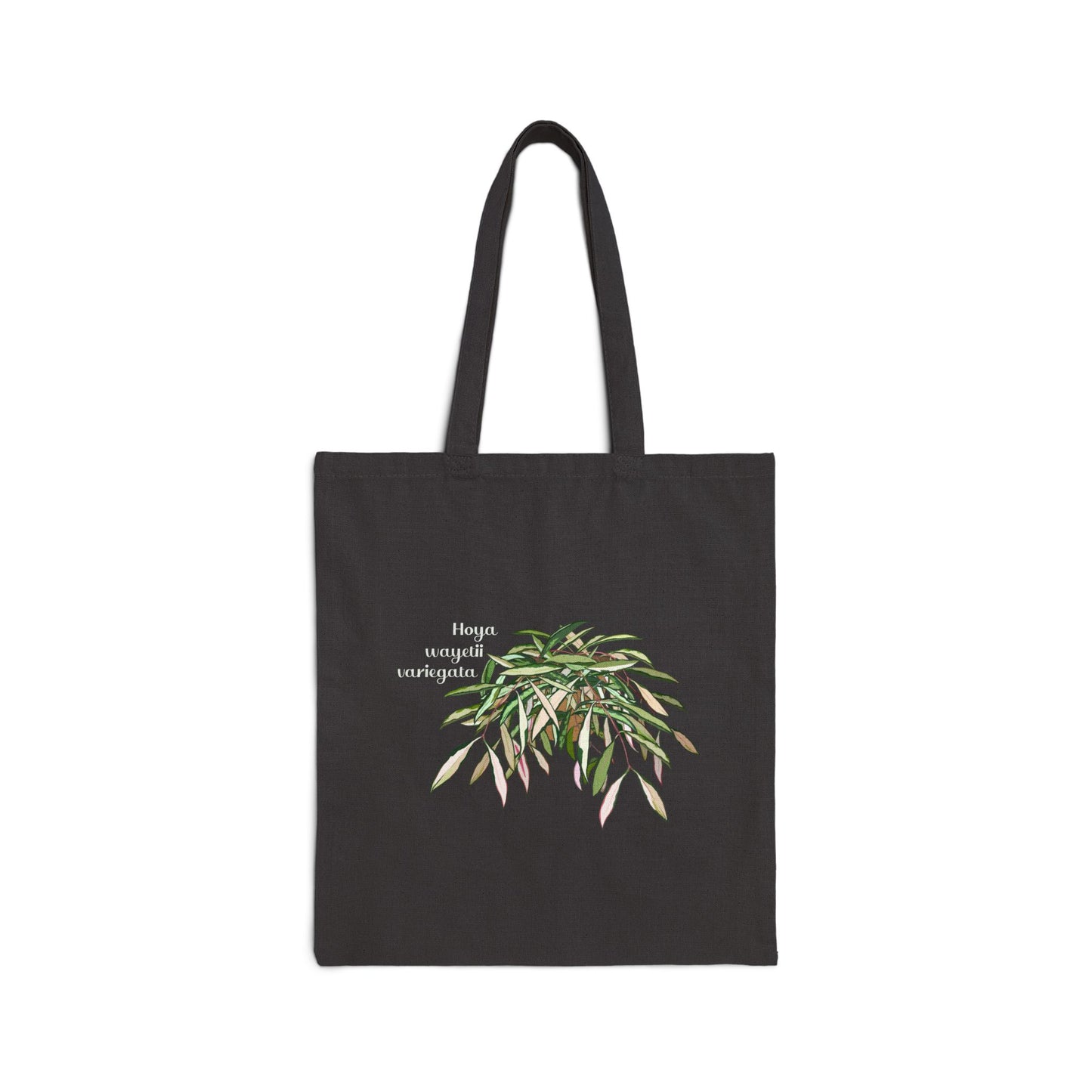 Hoya Wayetii Variegata Canvas Tote Bag - Black