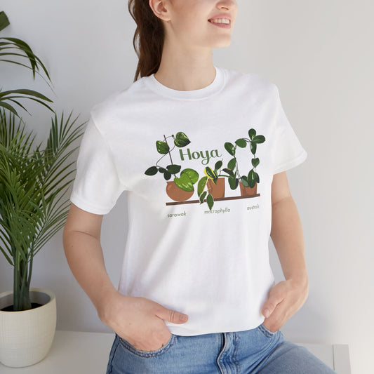 Hoya Sarawak, Macrophylla and Australis Plant Lover T-Shirt - White, Natural, Black