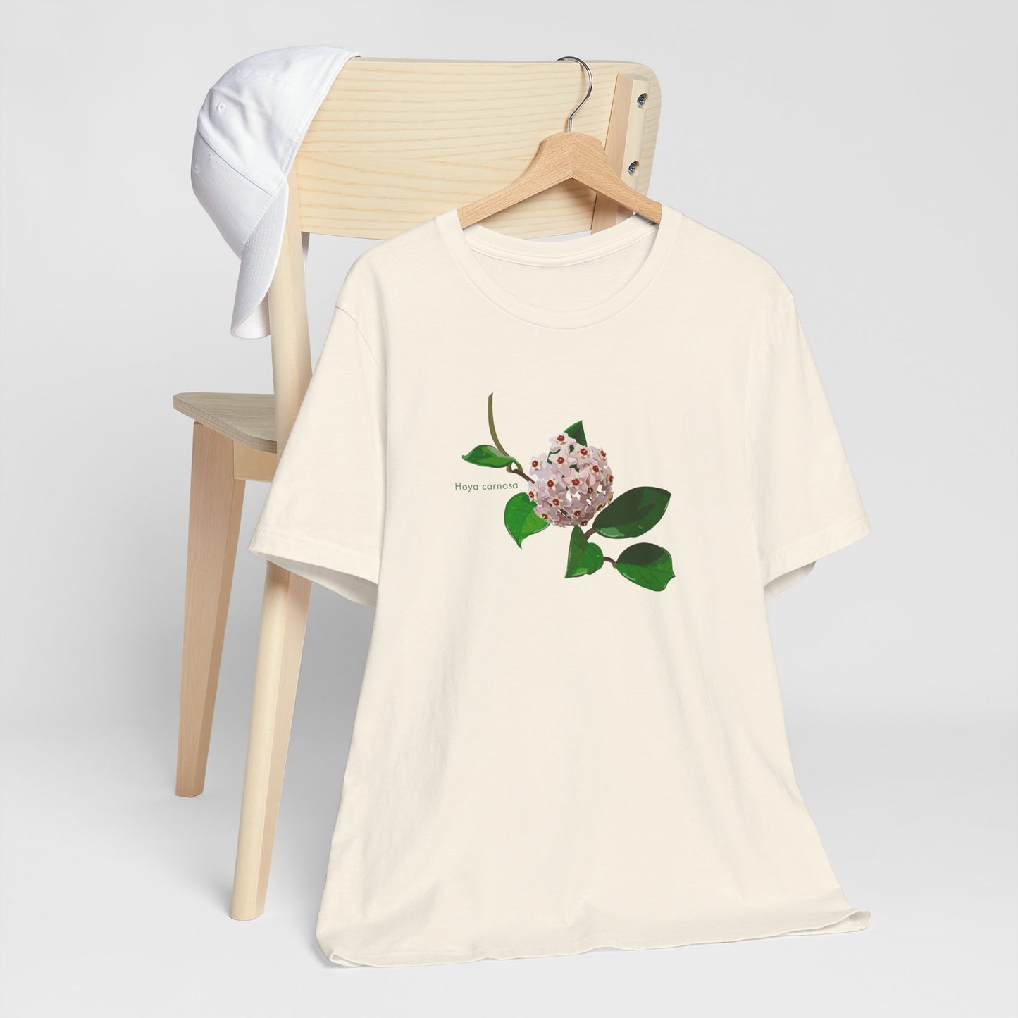 Hoya Carnosa in Bloom Plant Lover T-Shirt - White, Black, Natural