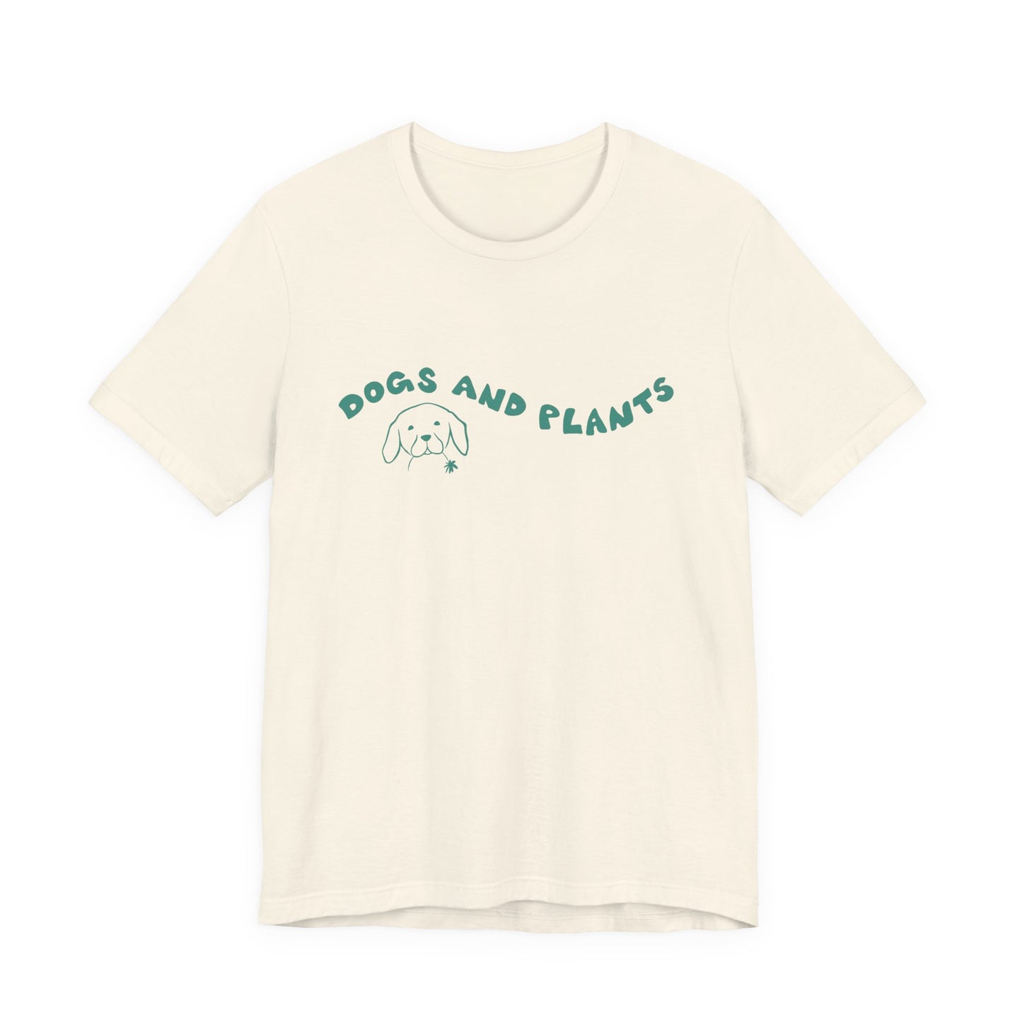 Dogs and Plants T-Shirt - White, Natural, Black, Pink