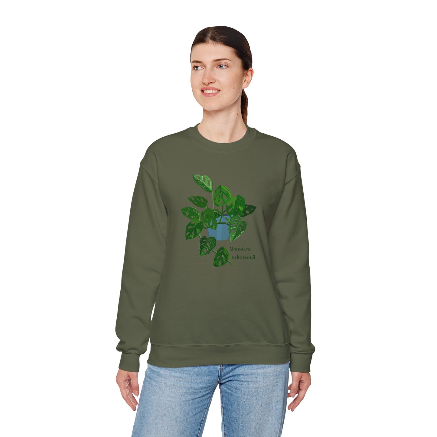Monstera Adansonii Plant Lover Crewneck Sweatshirt