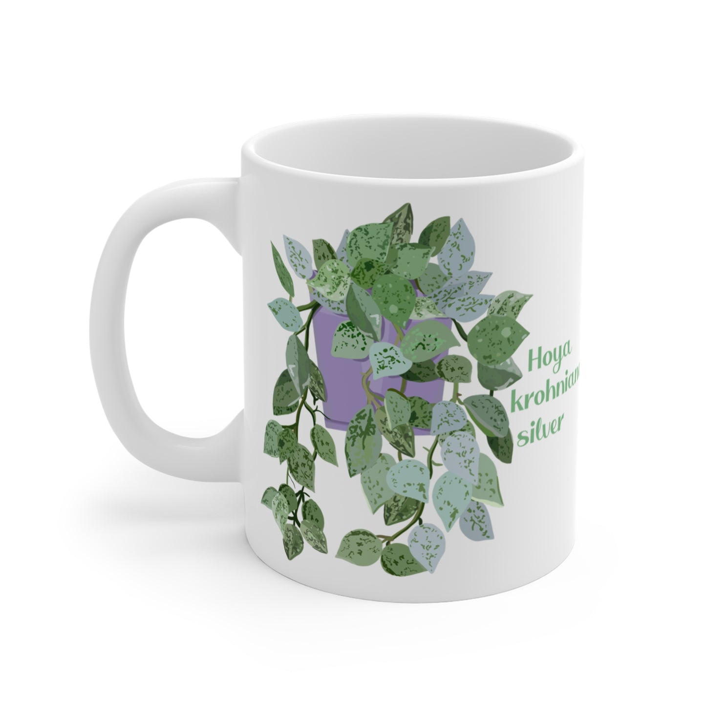 Hoya Krohniana Silver Plant Lover Mug - White