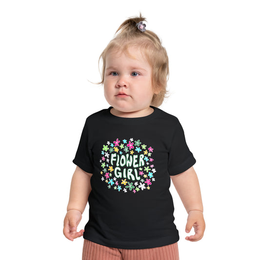Flower Girl Baby T-Shirt, Toddler Tee, Floral Kids Shirt, Girls Flower Lover Gift, Original Design Shirt