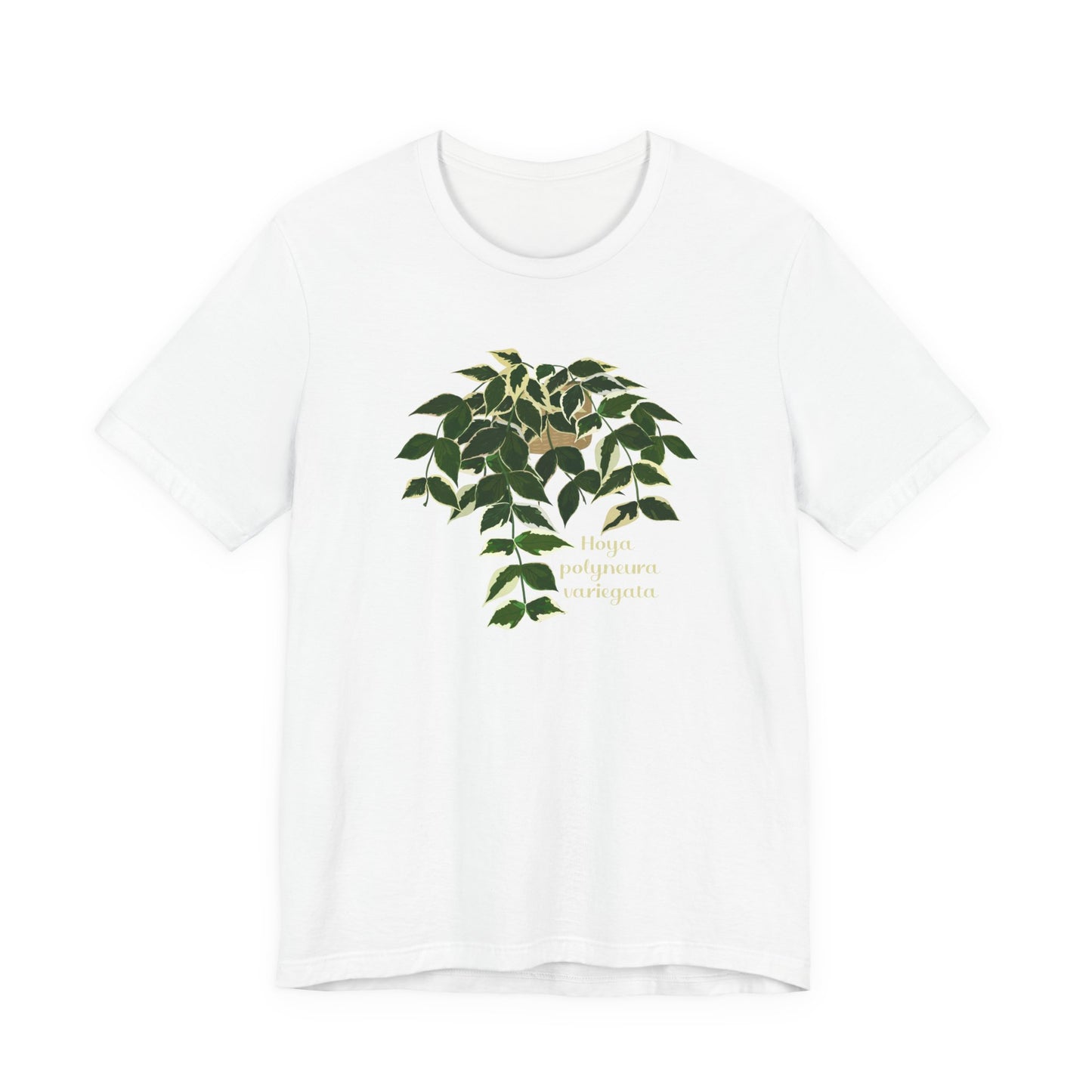 Hoya Polyneura Variegata Plant Lover T-Shirt - White, Natural, Black