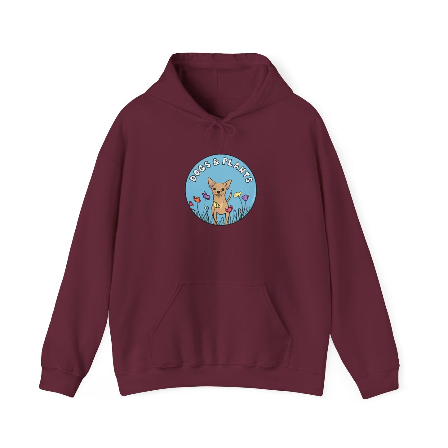 Dogs & Plants Hoodie for Chihuahua & Plant Lovers