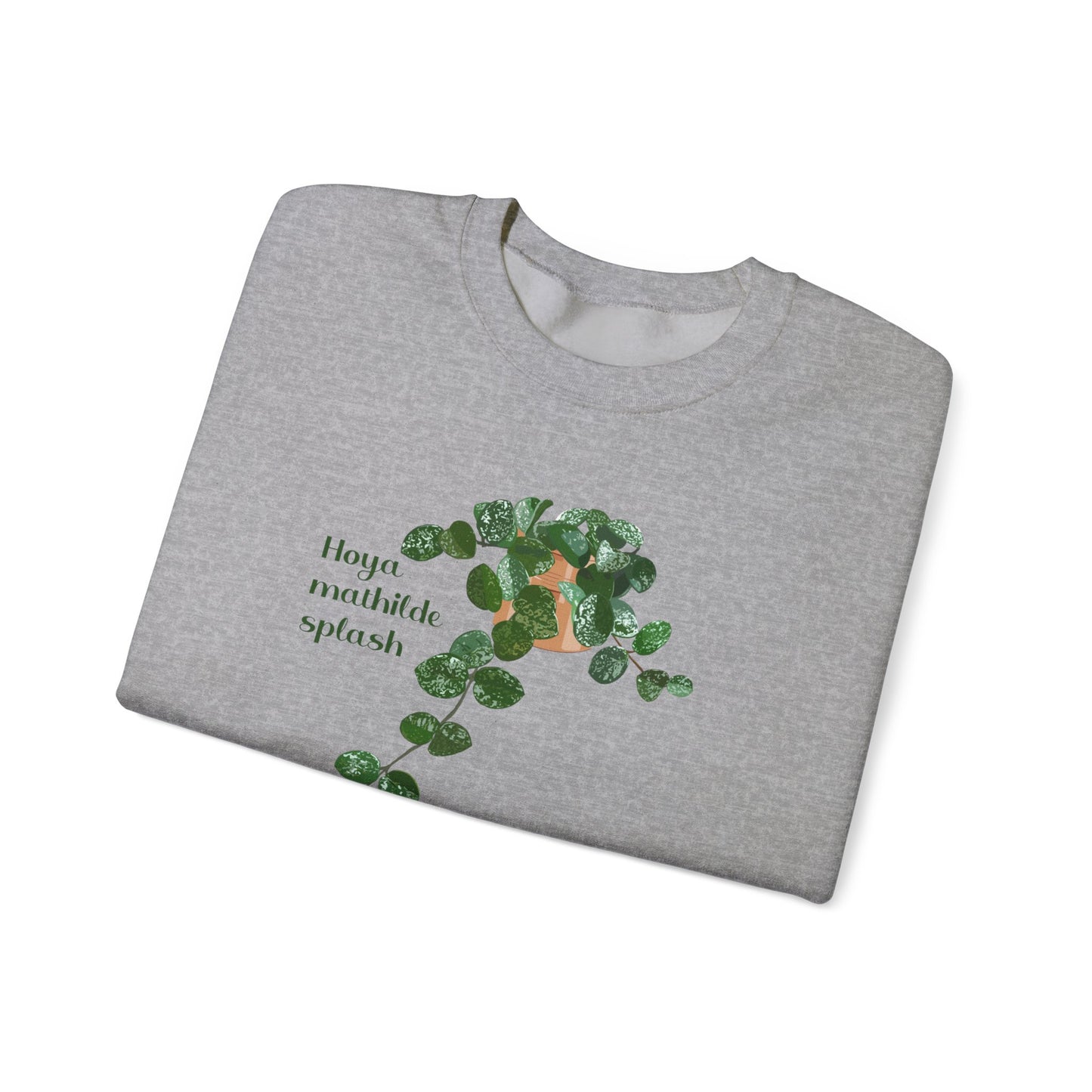 Hoya Mathilde Splash Plant Lover Crewneck Sweatshirt - Grey