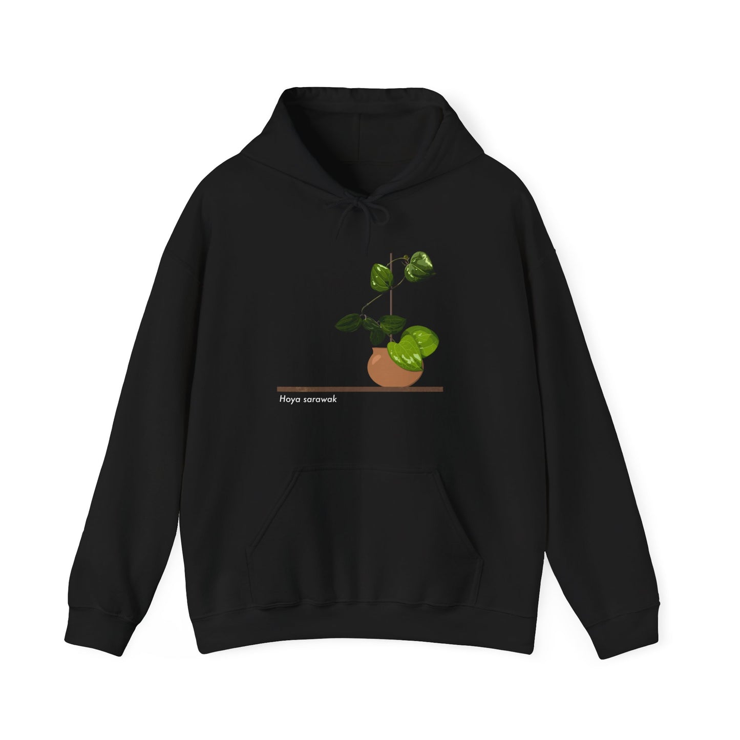 Hoya Sarawak Plant Hoodie - Black