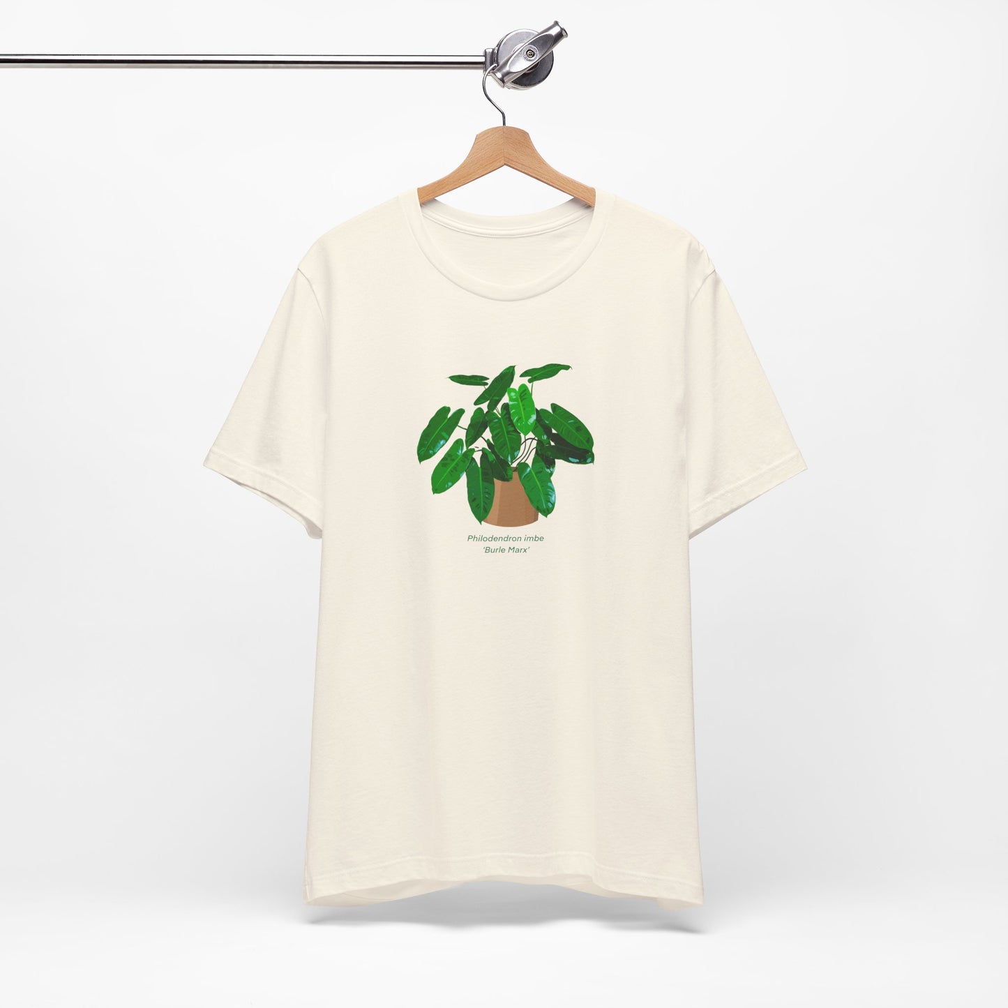Philodendron Imbe 'Burle Marx' Plant Lover T-Shirt - White, Natural, Black