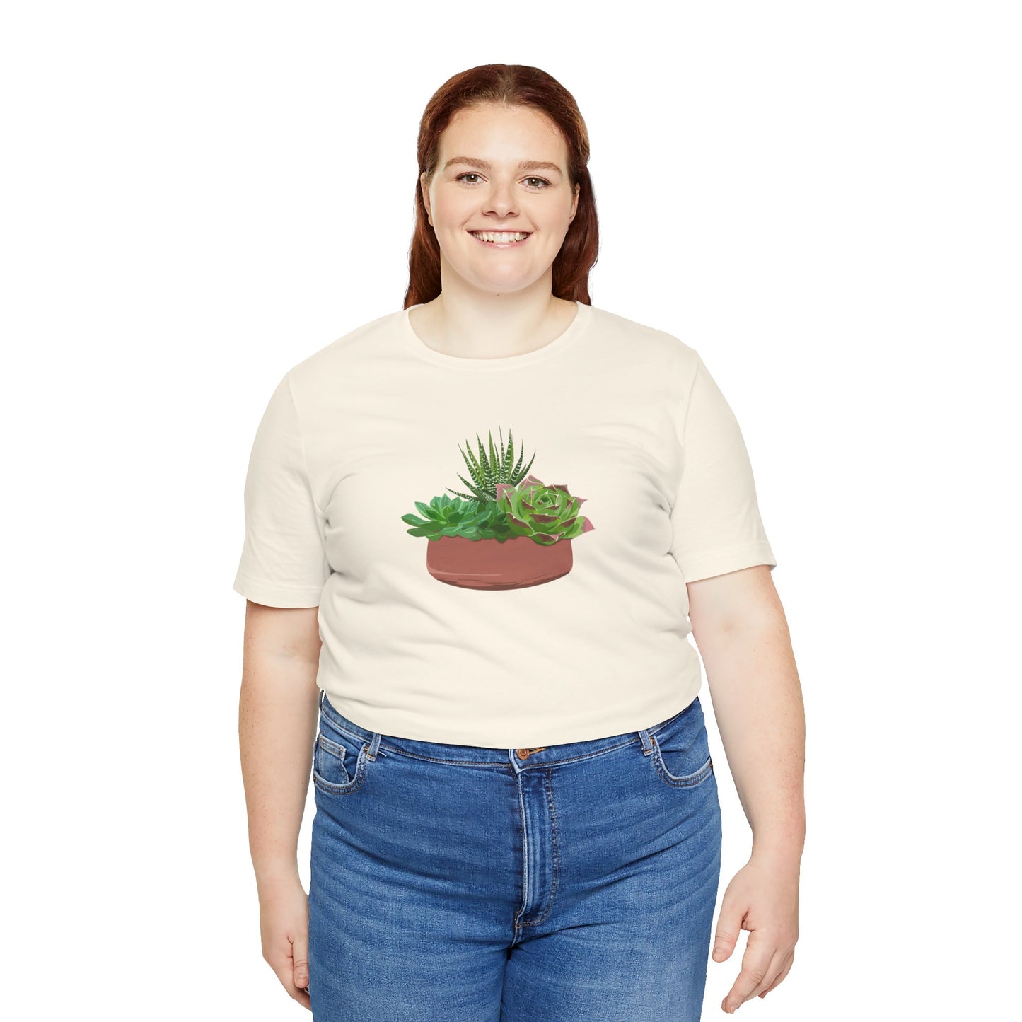 Succulent Bowl T-Shirt - White, Natural, Black