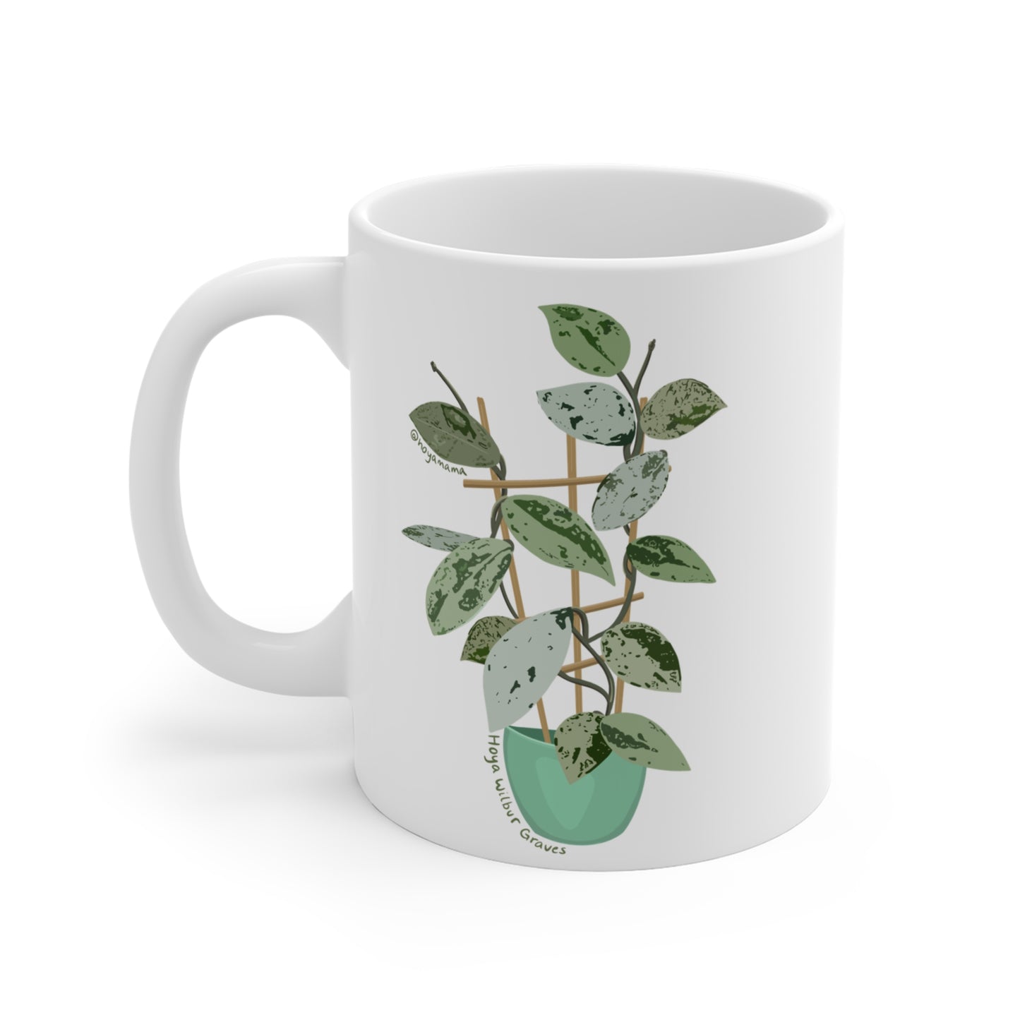 Hoya Carnosa Plant Lover Mug - White