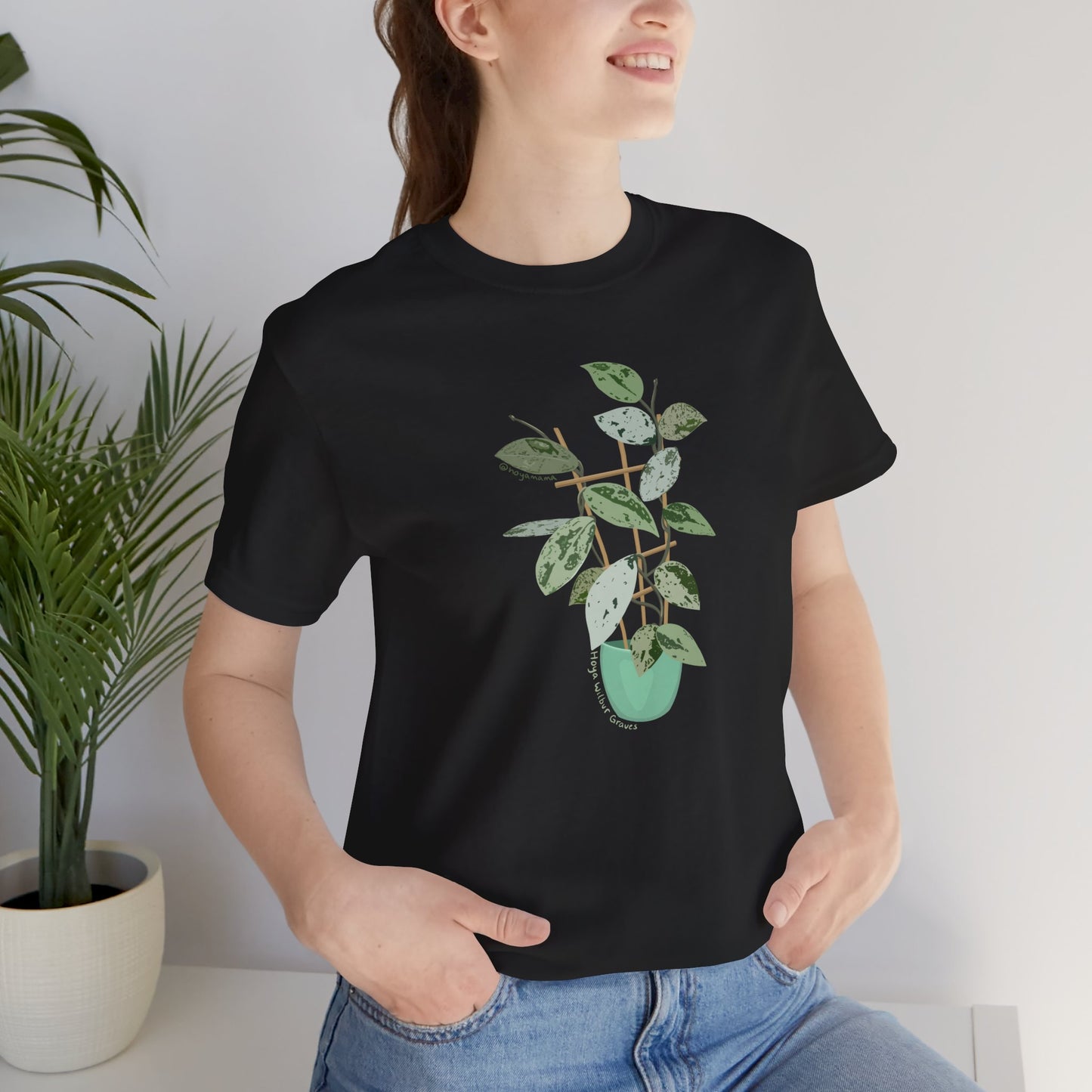 Hoya Carnosa Plant Lover T-Shirt - Black