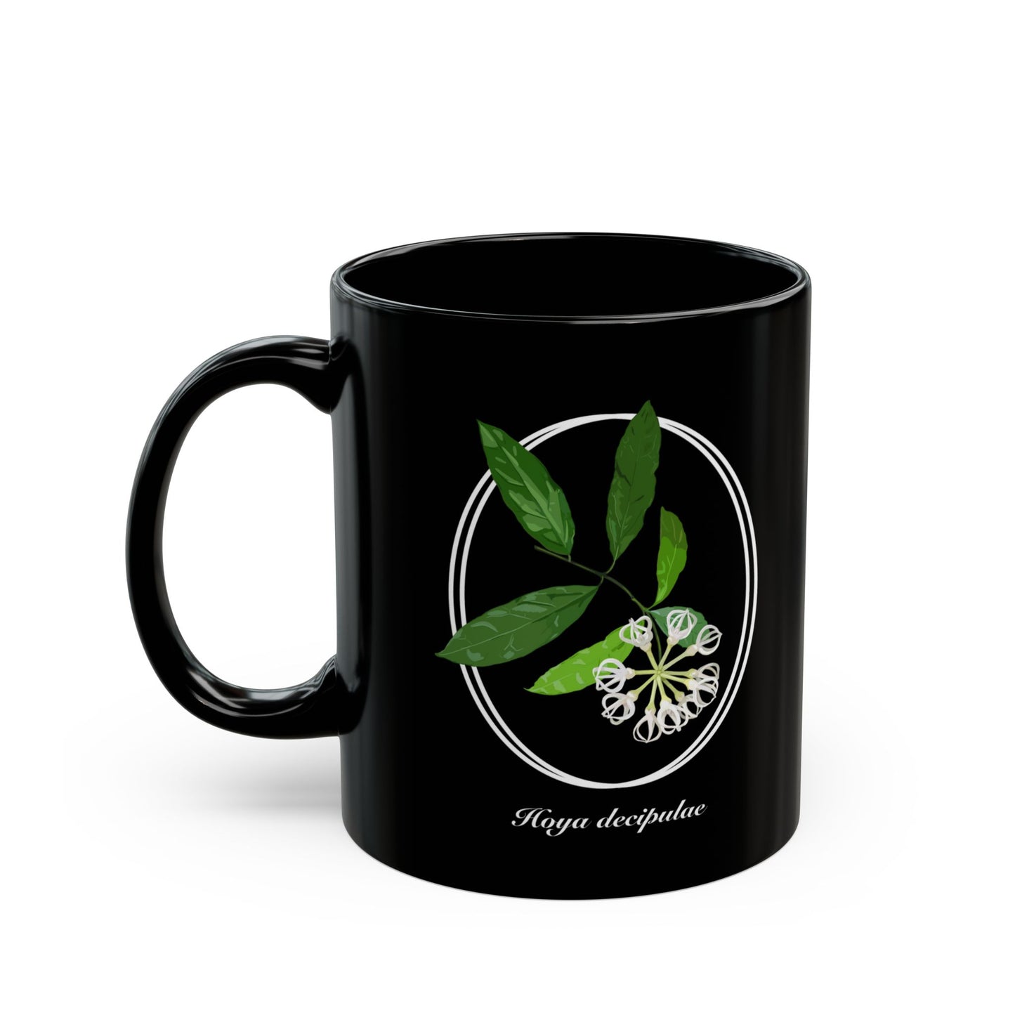 Hoya Decipulae in Bloom Plant Lover Mug - Black