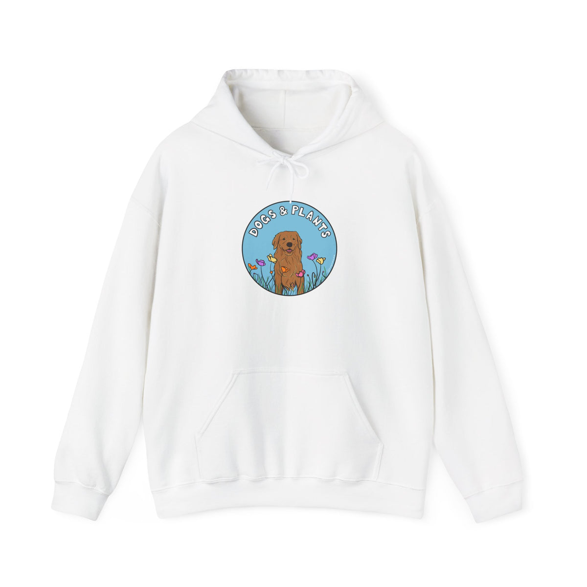 Dogs & Plants Hoodie for Golden Retriever & Plant Lovers