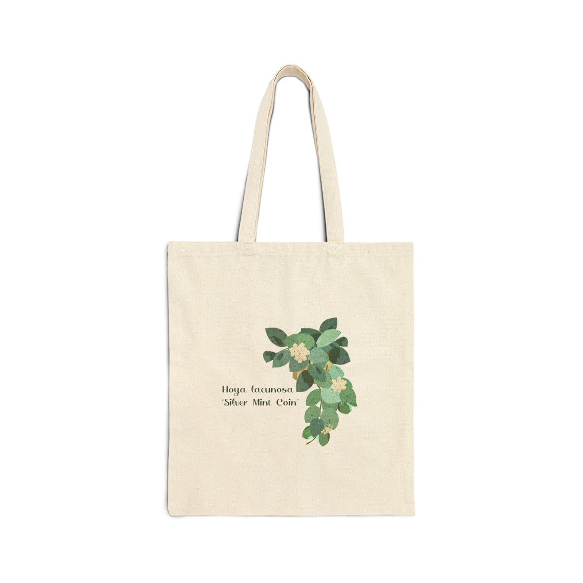 Blooming Hoya Lacunosa Canvas Tote Bag | Potted Houseplant Illustration, Plant Lover Tote